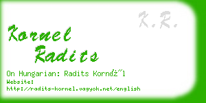 kornel radits business card